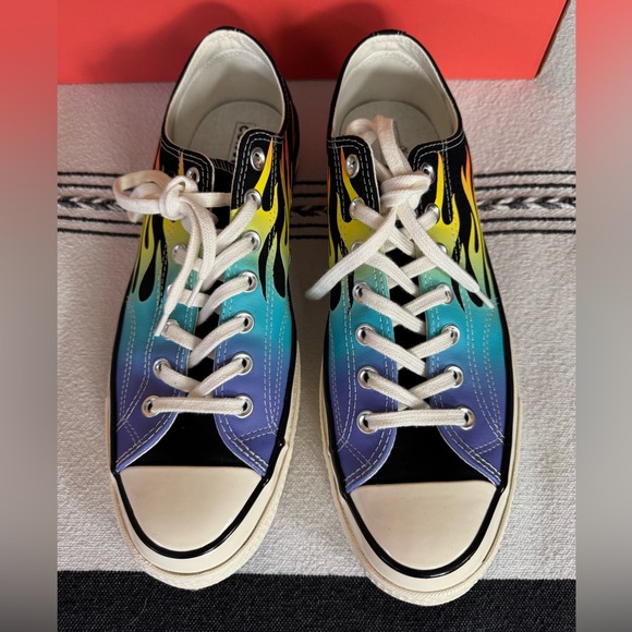 Converse Chuck 70 Multicolor Flame Sneakers size 10.5 - Picture 2 of 6